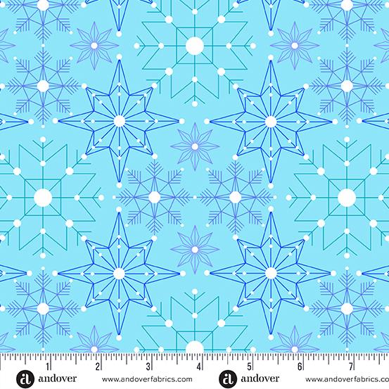 Andover Fabrics Cent Pr Deco Frost, CS-1113-LB, Aurora, Giucy Giuce