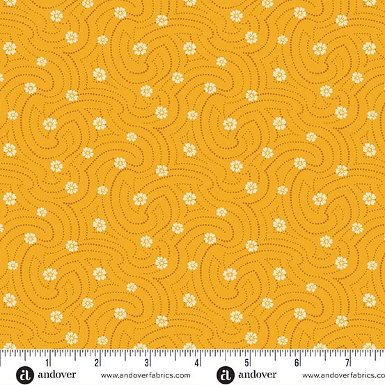Andover Fabrics Indigo Cheddar 2, A-1141-O, Cheddar,