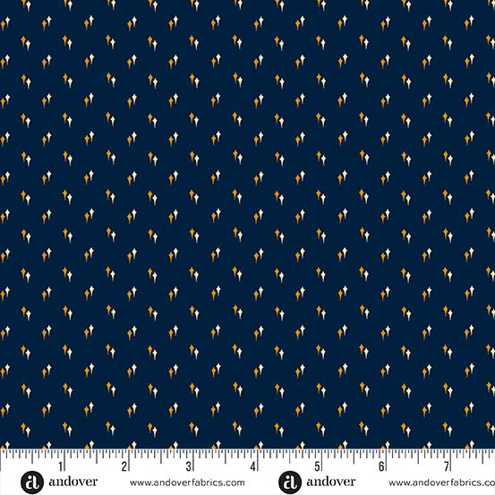 Andover Fabrics Indigo Cheddar 2, A-1144-B, Indigo,
