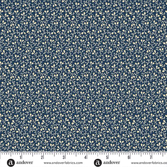 Andover Fabrics Indigo Cheddar 2, A-1147-B, Indigo,