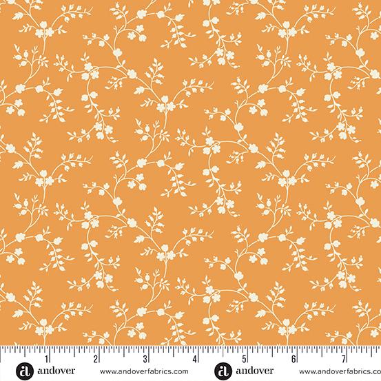 Andover Fabrics Pumpkin Licorice, A-1100-O, Pumpkin,