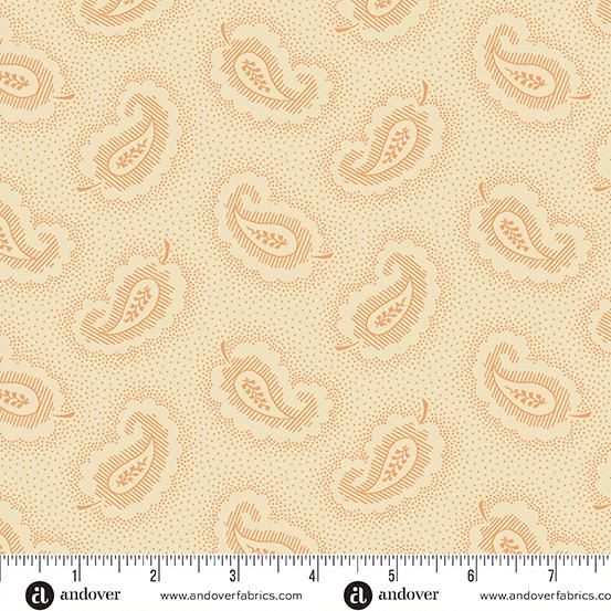 Andover Fabrics Pumpkin Licorice, A-1102-L, Whipped Cream,