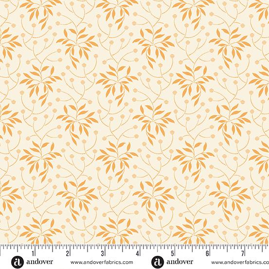 Andover Fabrics Pumpkin Licorice, A-1103-L, Whipped Cream,