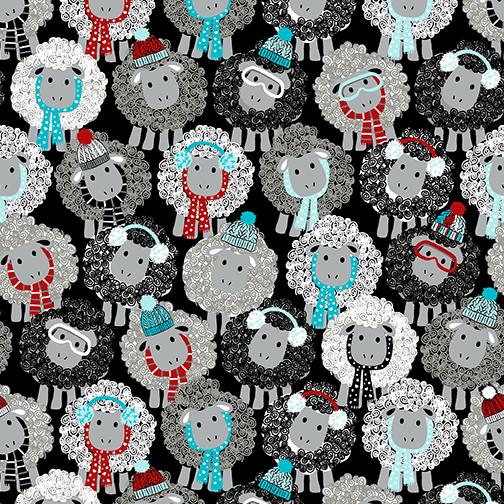 Benartex, All You Knit is Love, 9923-12, Black