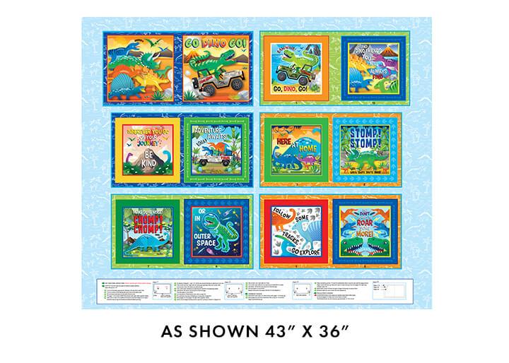 Benartex Dino Friends, 15395-99, Multi,