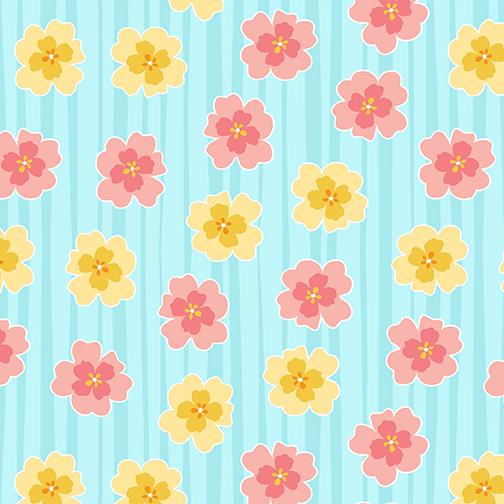 Benartex, Full Bloom, 10294-80, Light Turquoise