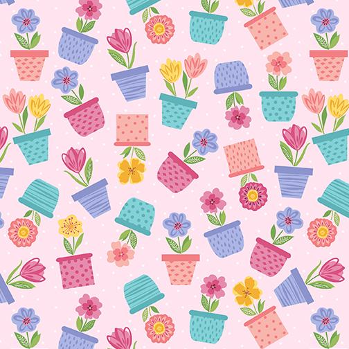 Benartex, Full Bloom, 10295-01, Pale Pink