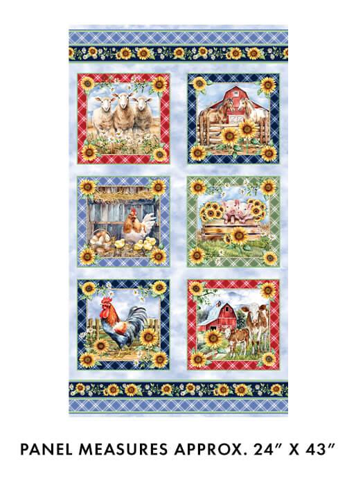 Benartex Green Acres, 15335-54, Blue,