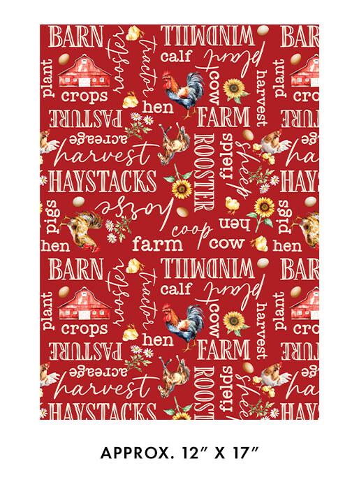 Benartex Green Acres, 15336-10, Red,