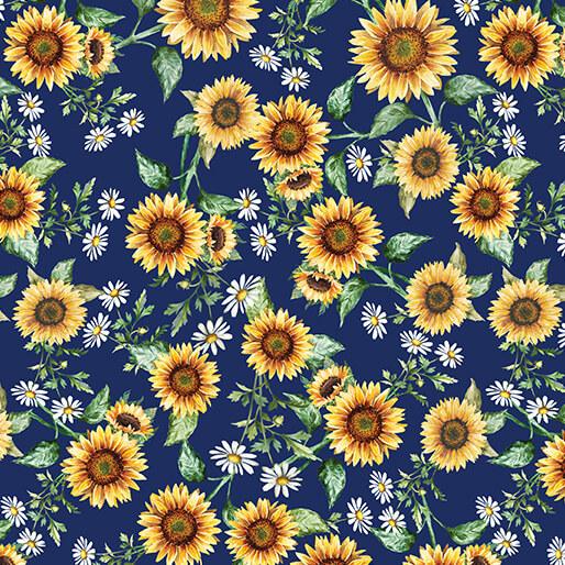 Benartex Green Acres, 15342-57, Navy,