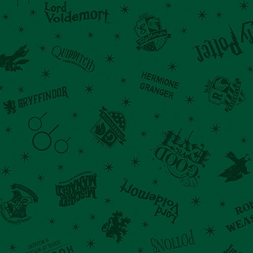 Benartex, Harry Potter 2Nd E, 15224-45, Dk Green,