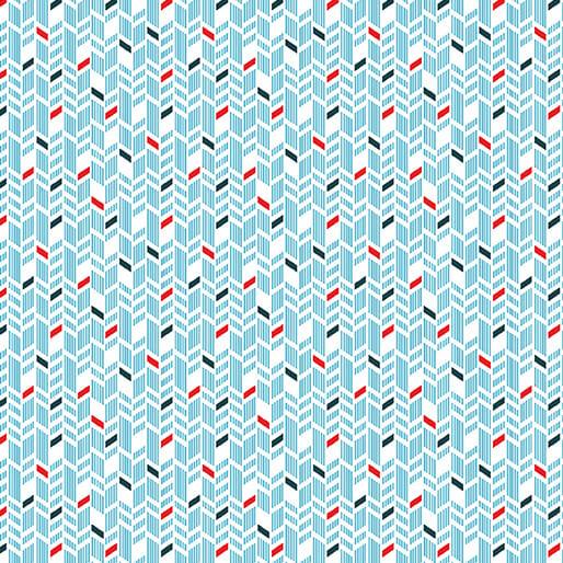 Benartex Ice Hockey, 16891-80, Turquoise/White,
