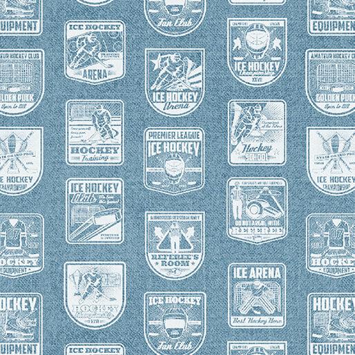 Benartex Ice Hockey, 16893-51, Medium Blue,