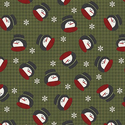 Benartex Snowballs, 16243-43, Leaf, Cheryl Haynes