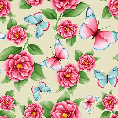 Blank Quilting Corp, Emma Leach, Tropical Vibes, B-2369-41, Ivory