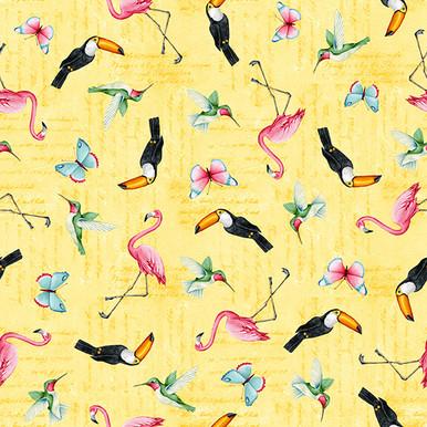 Blank Quilting Corp, Emma Leach, Tropical Vibes, B-2372-44, Yellow