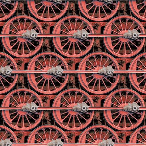 Blank Quilting Corp, Larry Grossman, On the Right Track, 3082-88, Red
