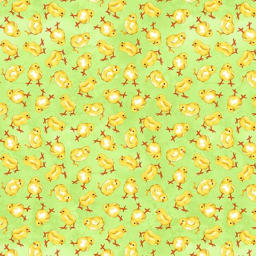 Blank Quilting Corp, Studio E, Spring is Hare, 3267-66 GREEN, Green