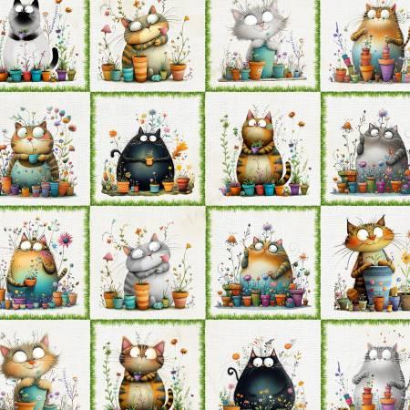 Blank Quilting, Herding Cats Landscaping, BQ5224-14, Cream,