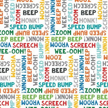 Clothworks, Michael Zindell, Beep Beep, Y3895-1, White