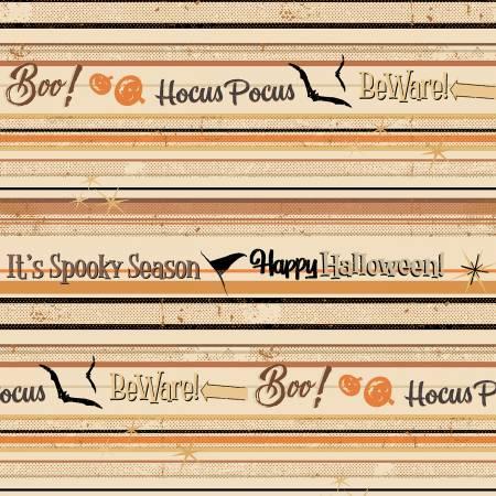 Clothworks, Retro Halloween, Y3247-57, Cream