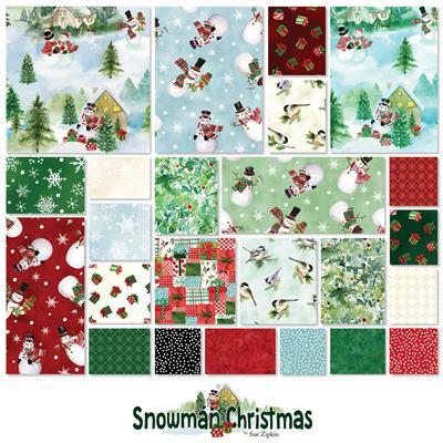 Clothworks, SNOWman Christmas, TSQ0467, White