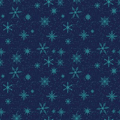 Clothworks Textiles Snow Drift, Y4203-53, Navy Blue,