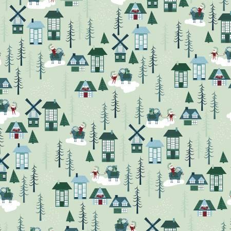 Clothworks, Yuletide, Y3282-109, Light Mint