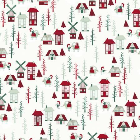Clothworks, Yuletide, Y3282-2, Light Cream