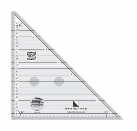 Creative Grids® 45 Degree Half-Square Triangle 8 ½” Quilt Ruler, CGRT45