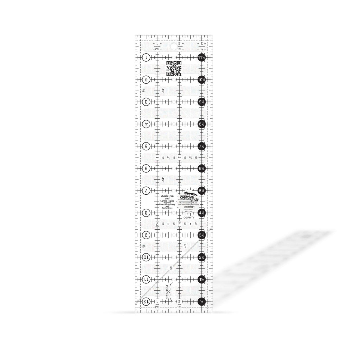 Creative Grids® Quick Trim & Circle Ruler, CGRMT1