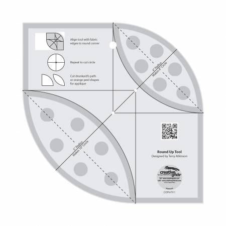Creative Grids®, Round Up Tool and Quilting Ruler, CGRATK1