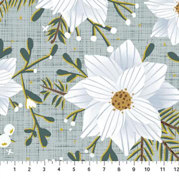 Figo Fabrics Winter Dreams, 90841M-60, Mint,
