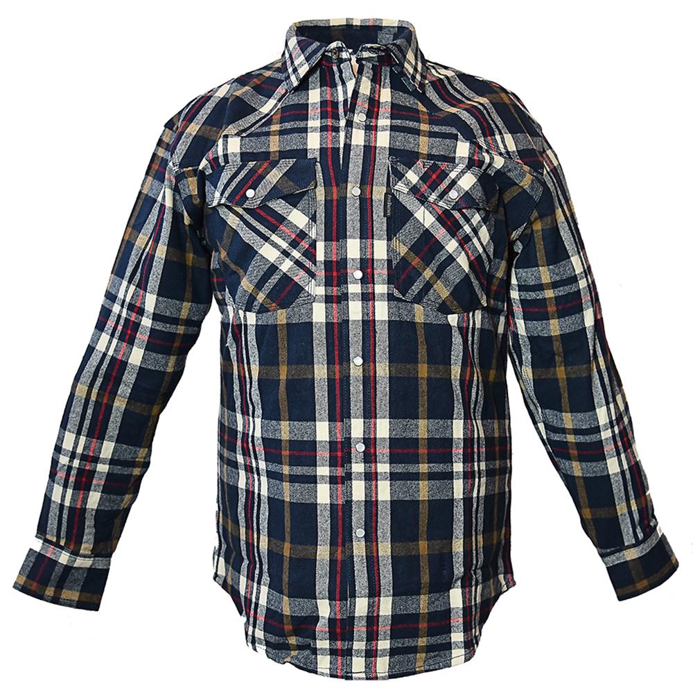 FiveBrother, Men's Heavyweight Regular Fit Western Flannel Snap Shirt, 5201 PL-1 AO