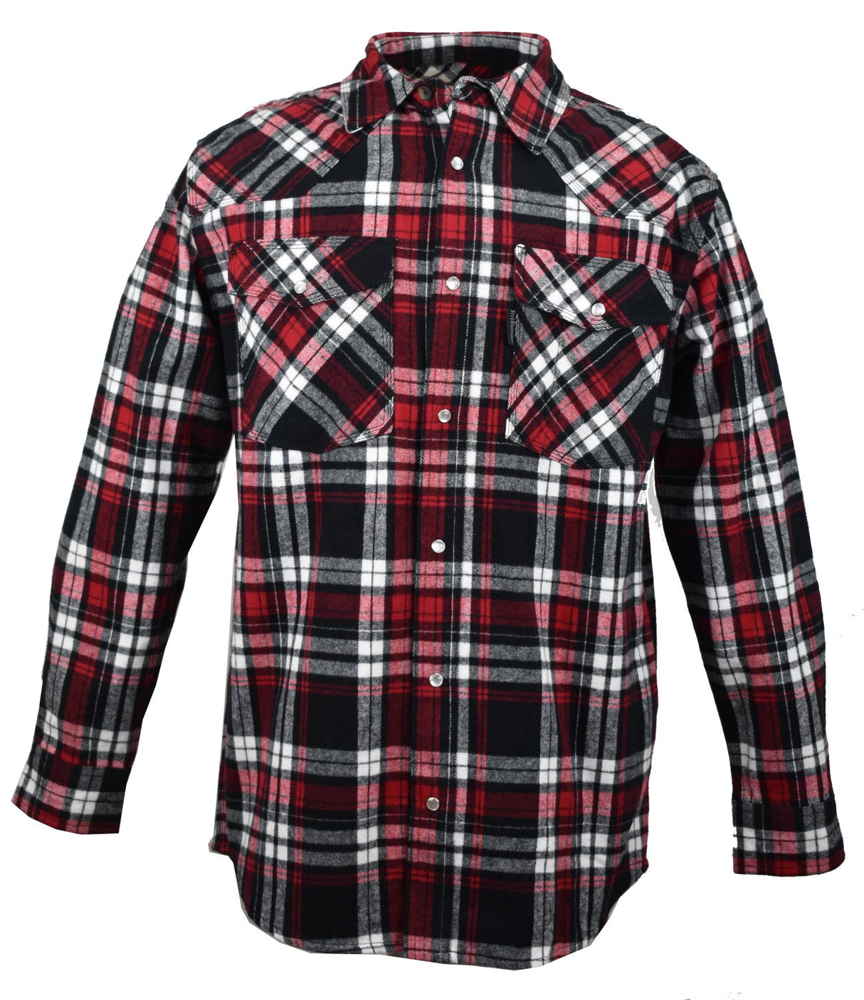 FiveBrother, Men's Heavyweight Regular Fit Western Flannel Snap Shirt, 5201 PL-1 BO, 3XLT