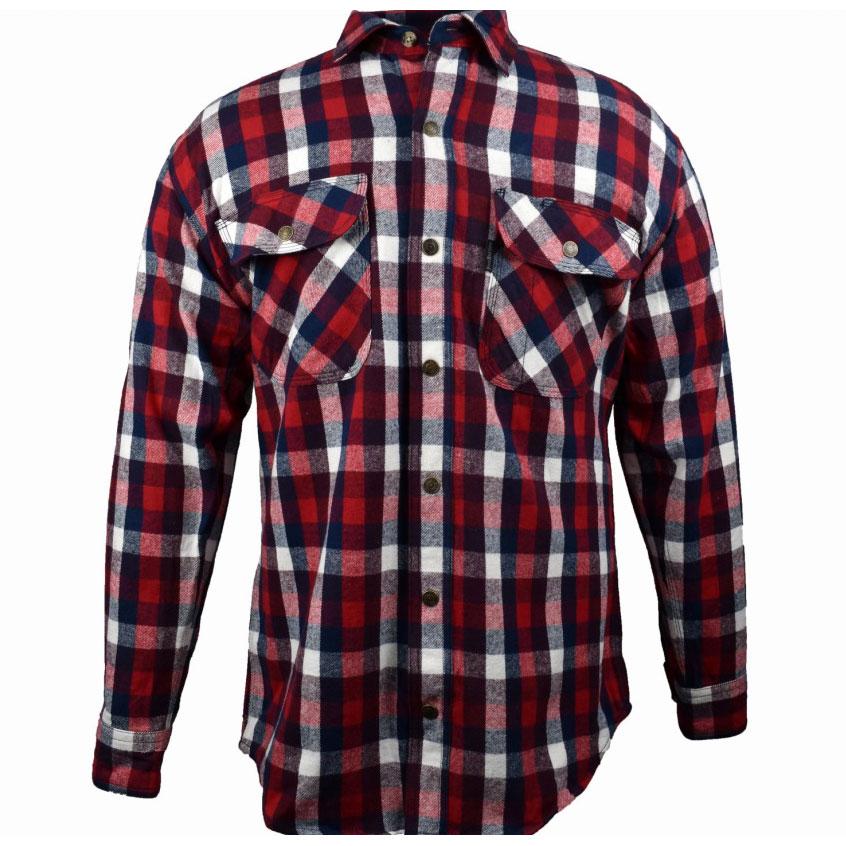 FiveBrother, Metal Snap Front Flannel Shirt, 5901 PL-7 A, Americana