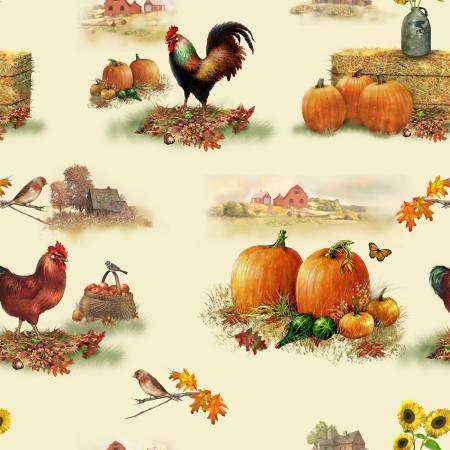 Henry Glass & Co, Autumn Splendor, 272-44, Cream