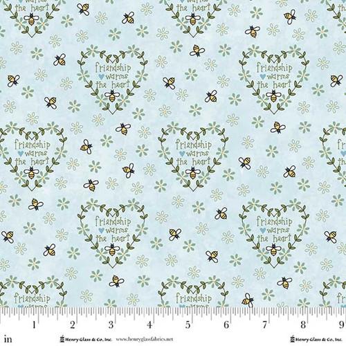 Henry Glass, Friendship Garden, 3629-17, LIGHT BLUE,
