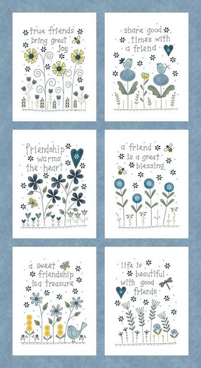 Henry Glass, Friendship Garden, 3633P-77, Blue,