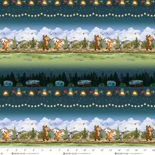 Henry Glass Happy Campers, 2737-76, Dk Teal/Green,