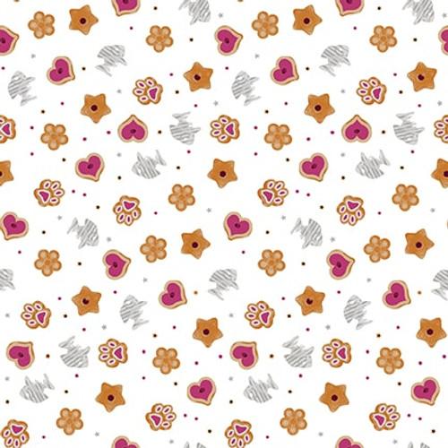 Henry Glass Quilted Kitties, Q-1073-01, White, Robert Giordano