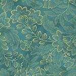 Hoffman Fabrics Crown & Vine, Y7818-D21, Dustyteal-Gold,