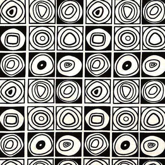 Island Batik Squares Circles, 122150796, Black
