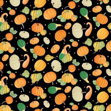 KANVAS by Benartex, Falling for Gnomes, 14231B-12, Black