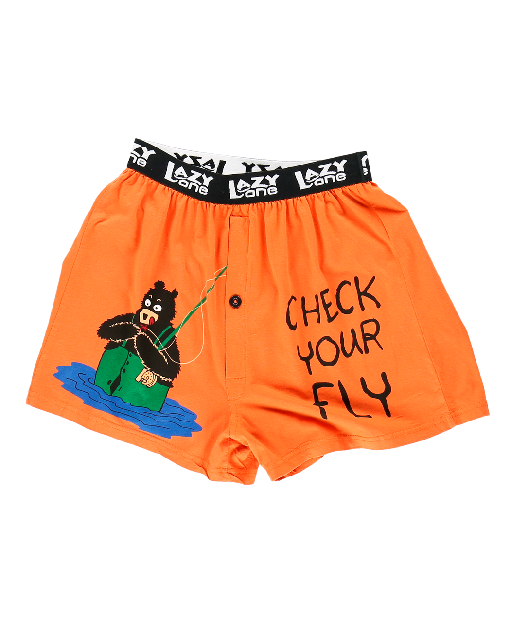 Lazy One, Check Your Fly Boxer, B311, Orange