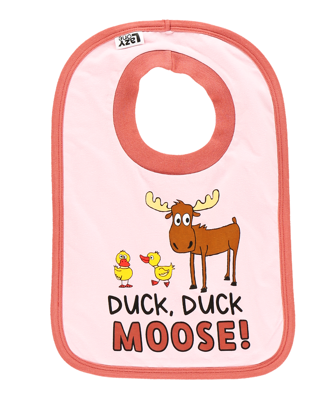 Lazy One, Duck Duck Moose Bib, IB521A, Pink