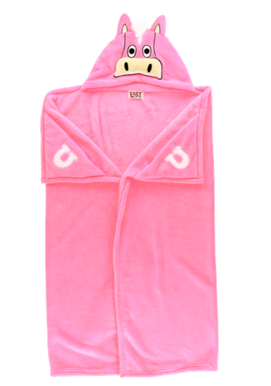 Lazy One, Pink Horse Critter Kid Blanket, AB385