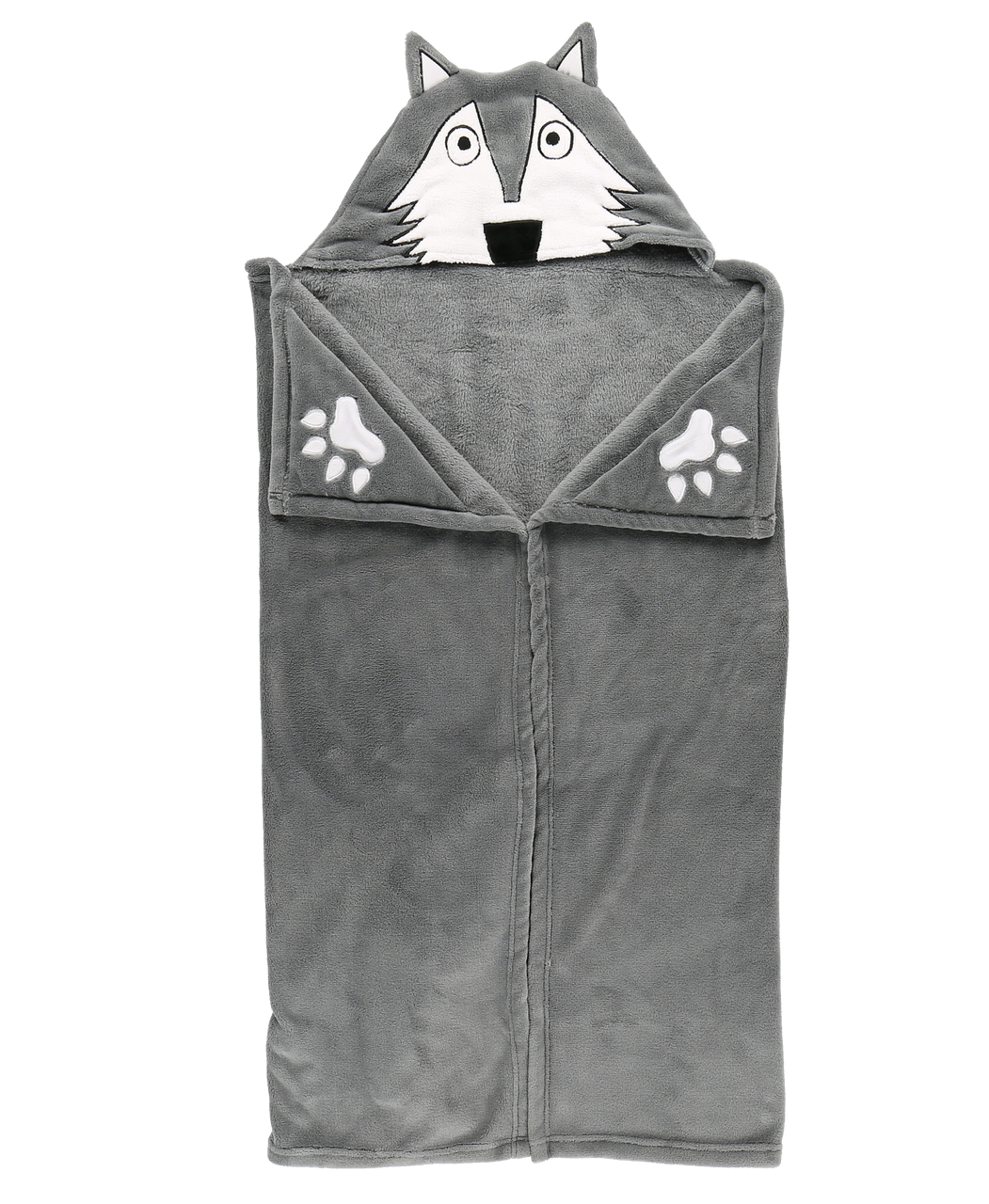Lazy One, Wolf Hooded Critter Kid Blanket, AB365, 40 x 50