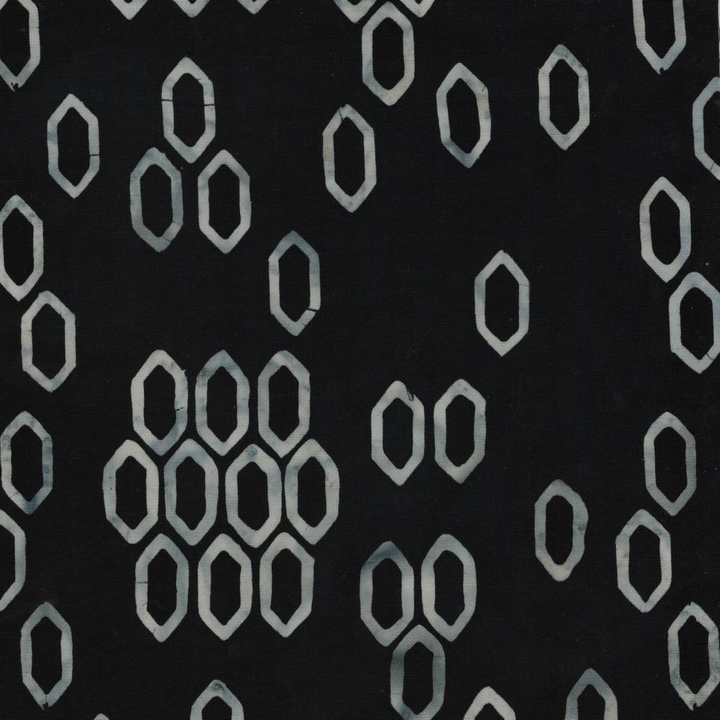 Lumin Fabrics, Bees And Hexies, 712603702, Black,