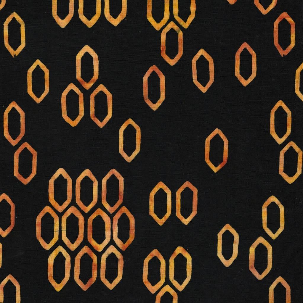 Lumin Fabrics, Bees And Hexies, 712603795, Black,